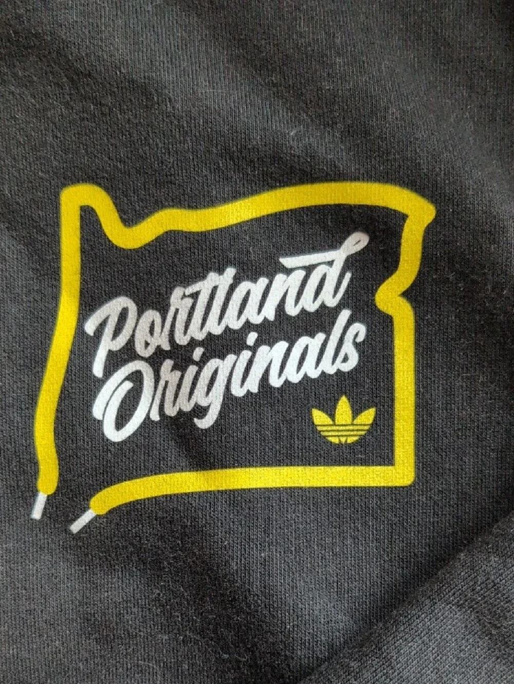 adidas Black Hoodie with Yellow Chest Logo